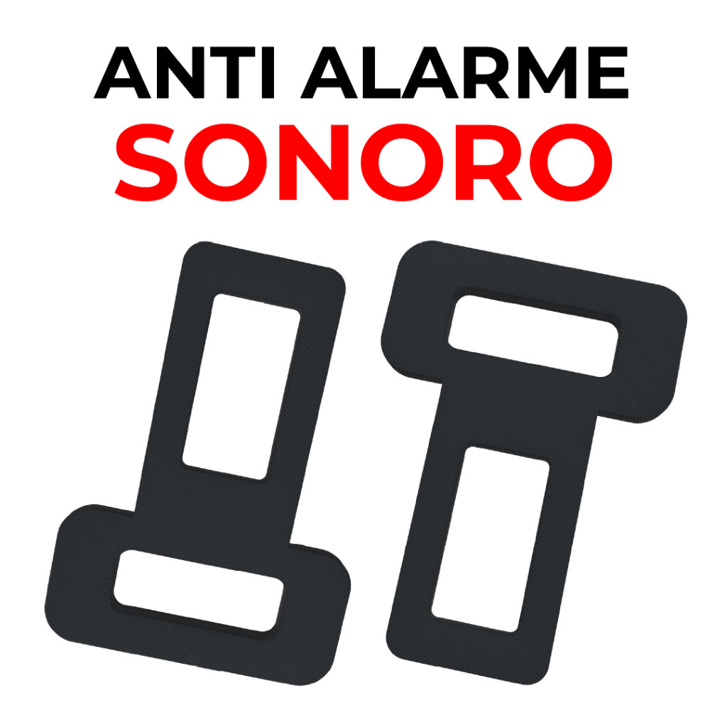 Kit 2 Fivela Anti Beep Alarme Sonoro Lingueta Clip Fivela Cinto de Segurança Eliminador de Som