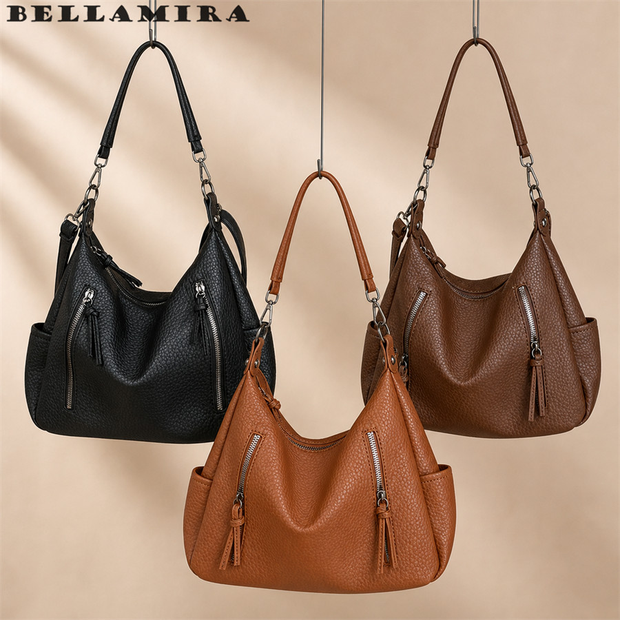Bolsa Feminina Retrô De Couro PU Bolsa De Cor Sólida Crossbody Bolsa De Ombro Para Viagens De Trabalho