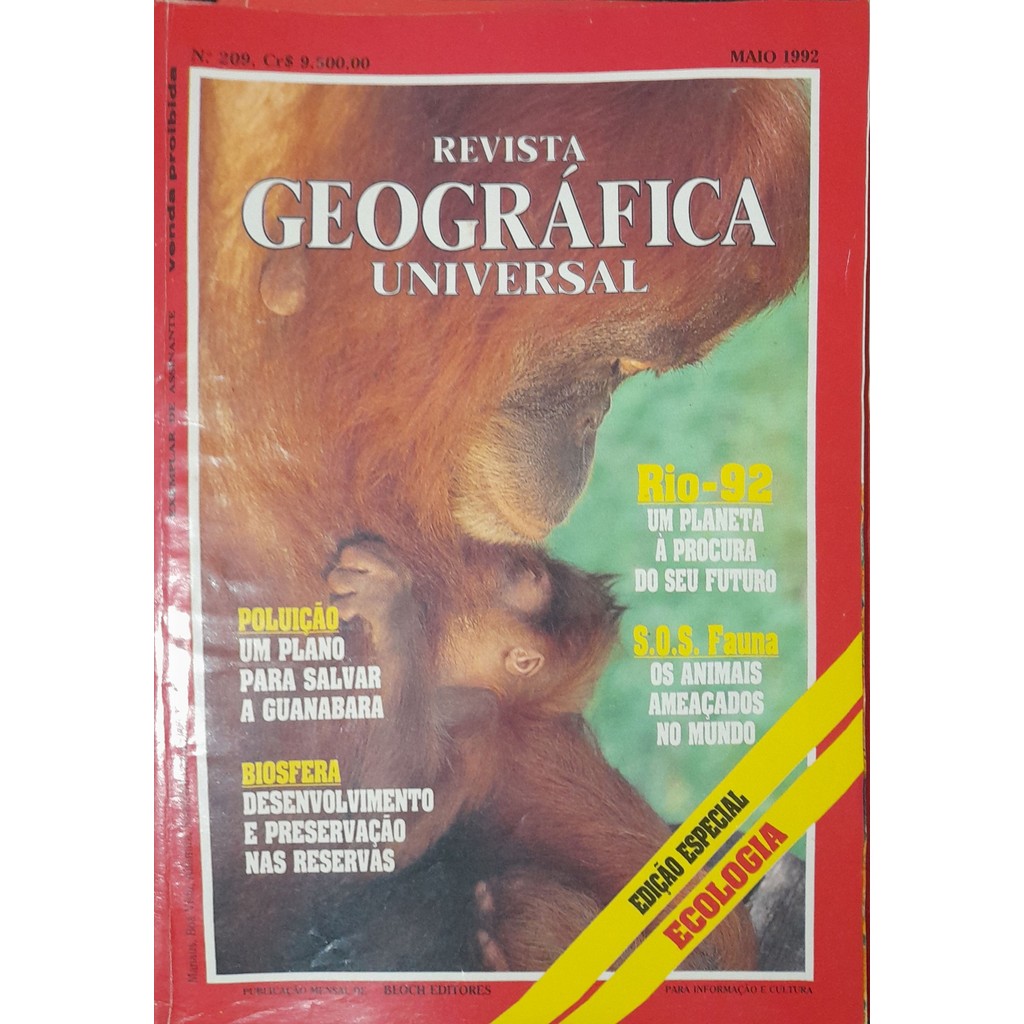 Revista Geográfica Universal nº 209 Maio 1992 Rio 92 de Bloch 7999365