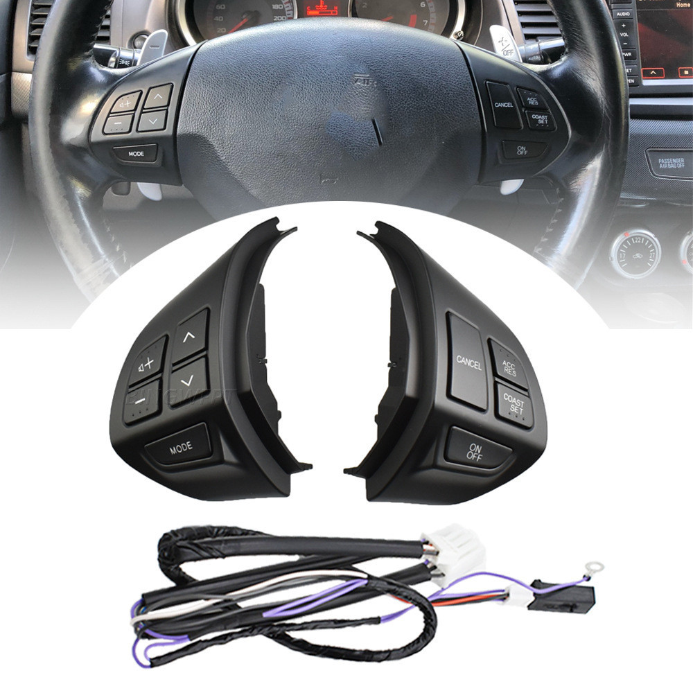 Adequado para Mitsubishi ASX Jinxuan Lancer Olander Pajero Jinchang Volume do carro botão de volante de cruzeiro fábrica