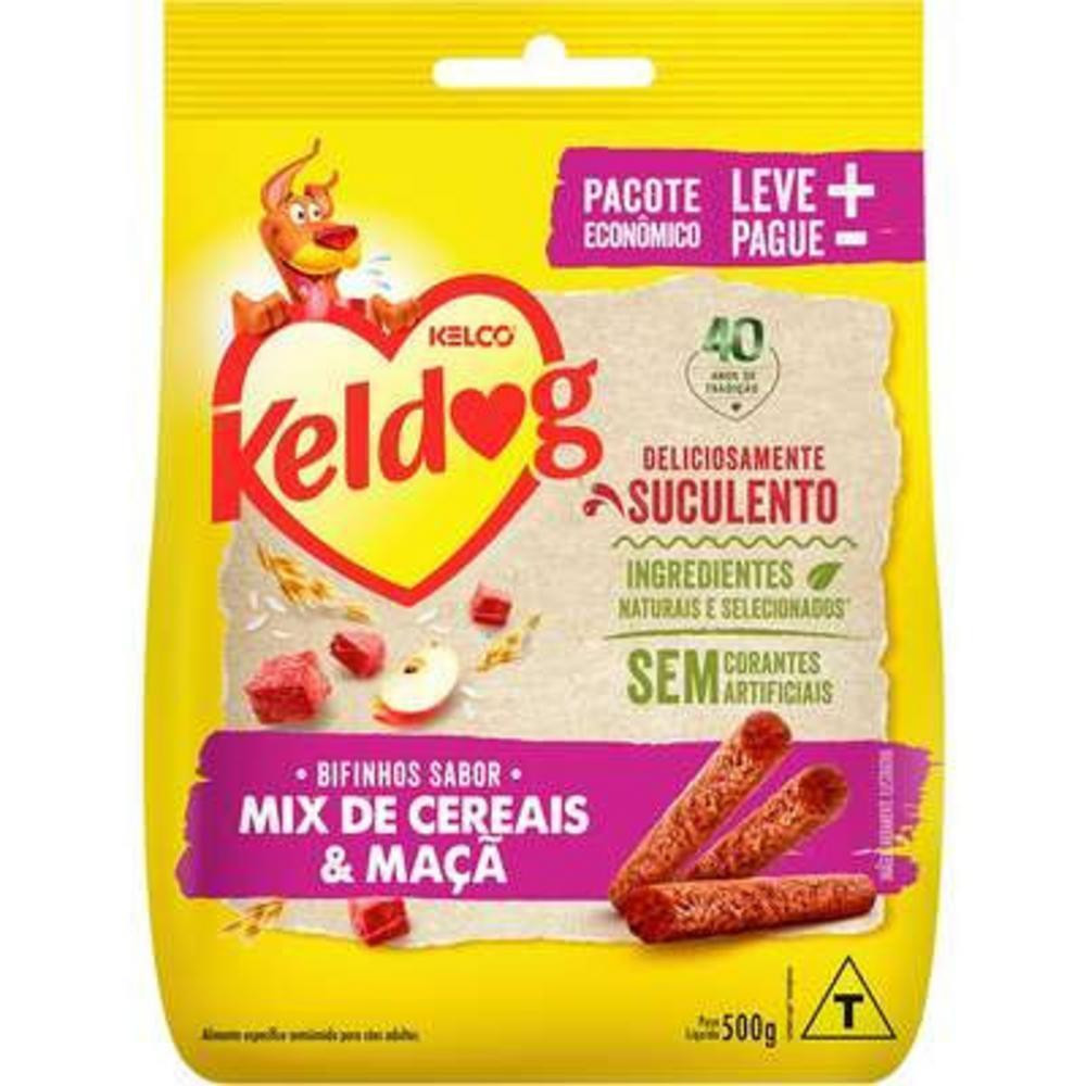 Bifinho Mix de Cereais e Maçã para Cães 500g Keldog