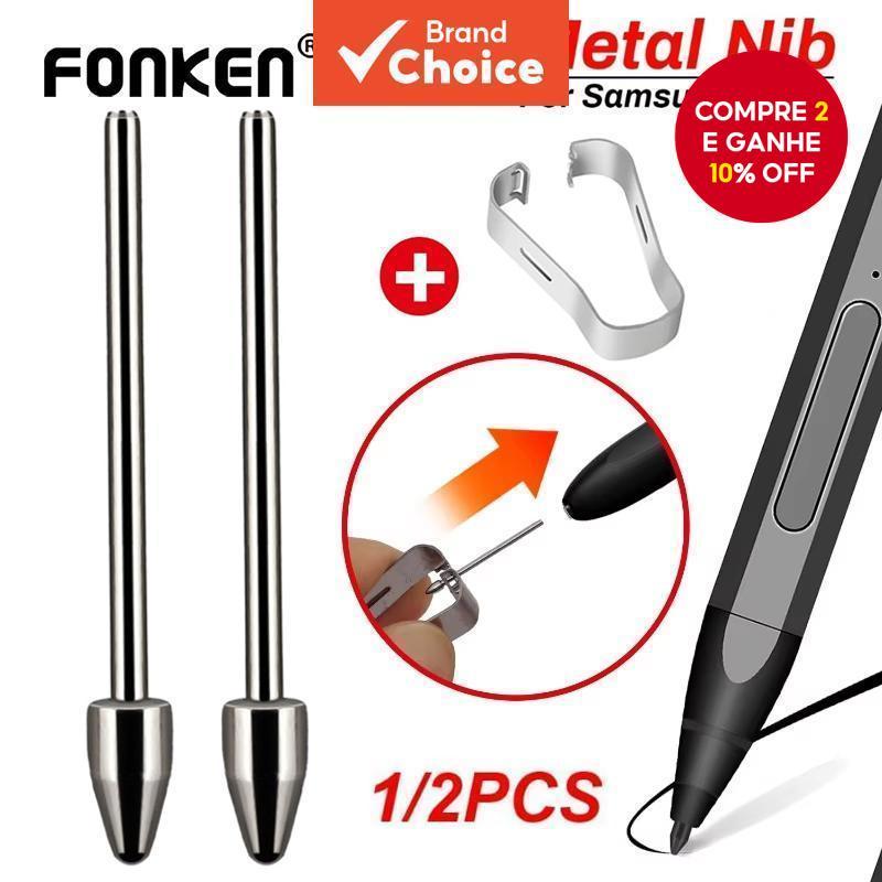 Fonken 2 Pacotes de Pontas de Caneta de Metal Samsung Galaxy Tab S6/s7/s8/s9/s22/s23/s24 e Note20/Note10
