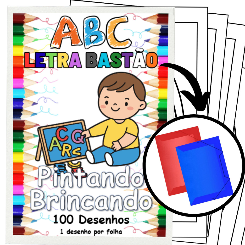 100 Atividades Alfabetização Abc Letra Bastão 100 Folhas A4