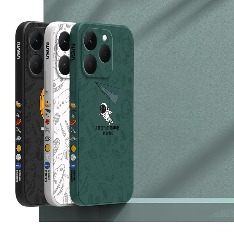 Capinha Realme 15T 14T 14 5G 14X 15X 15 15 Pro Astronauta De Telefone Tema Espaço TKR