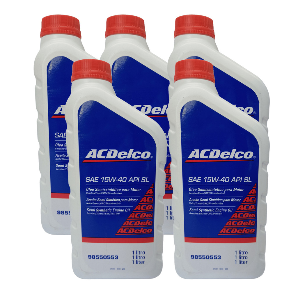 Kit 5 Óleo Motor Sae 15w40 Api Sl Acdelco 98550553 em Oferta na Shopee