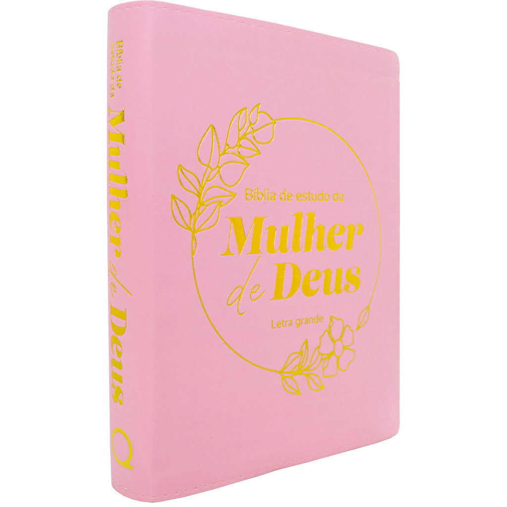 Bíblia De Estudo Da Mulher De Deus RC Letra Grande Com Harpa Pentecostal Rosa