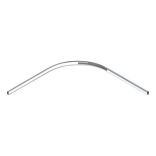 Barra Tubo Oval Curvo 90 Graus Cabideiro Guarda-roupa Cromado — imagem 2 de 2
