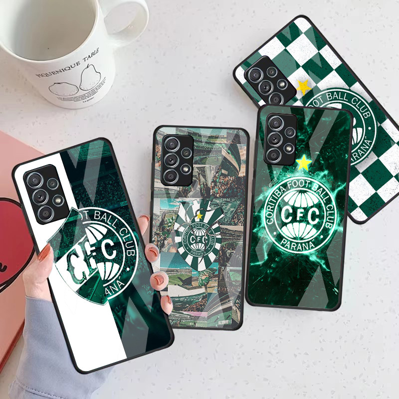 Coritiba FC 04 Caso De Telefone Vidro Para Samsung Galaxy A16 A15 A25 A35 A55 A53 A54 A34 A14 A32 A52 4G 5G Capa A56 A54