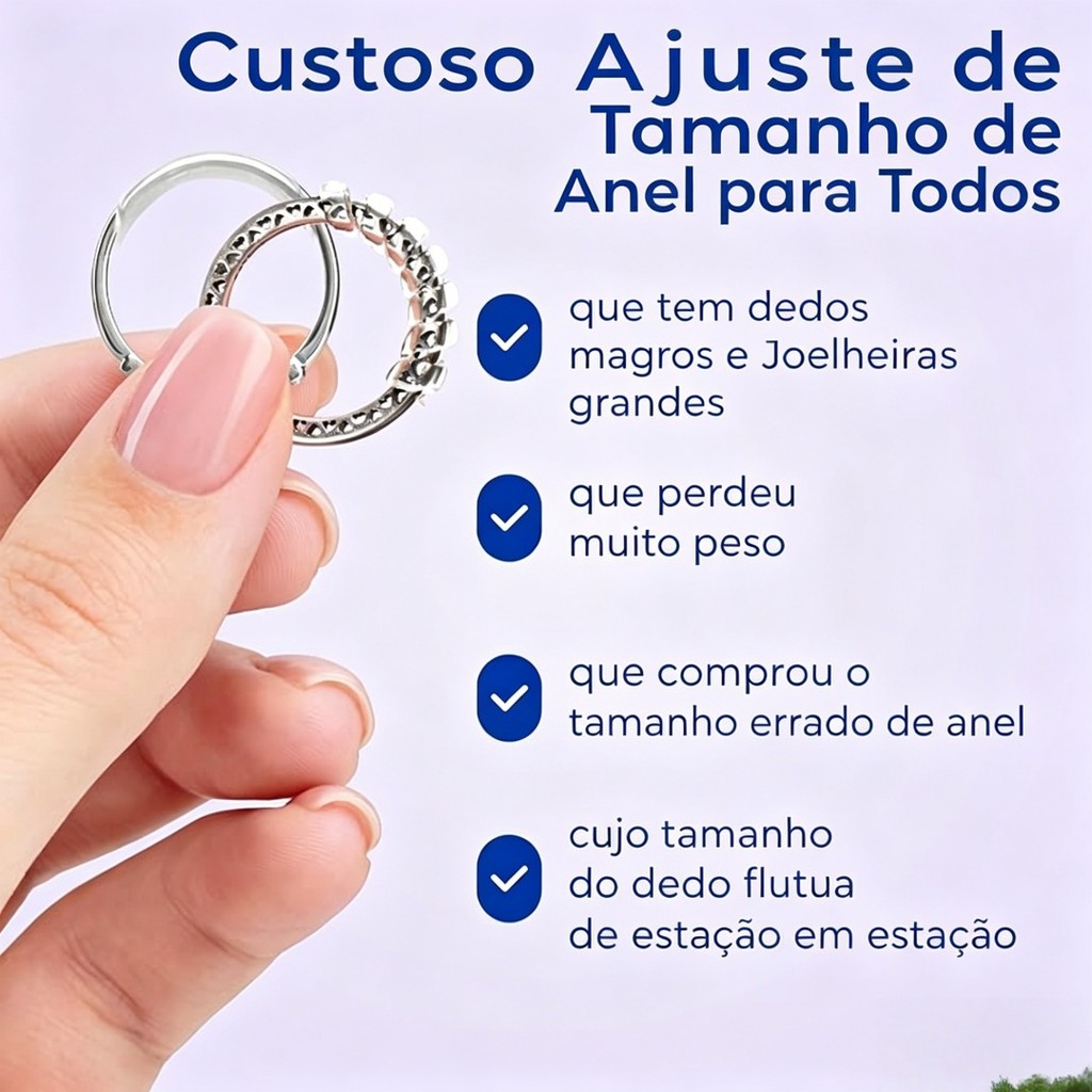 Kit 14 Ajustadores de Anel Invisíveis 6 Espirais + 8 Clipes para Anéis Soltos — imagem 2 de 2