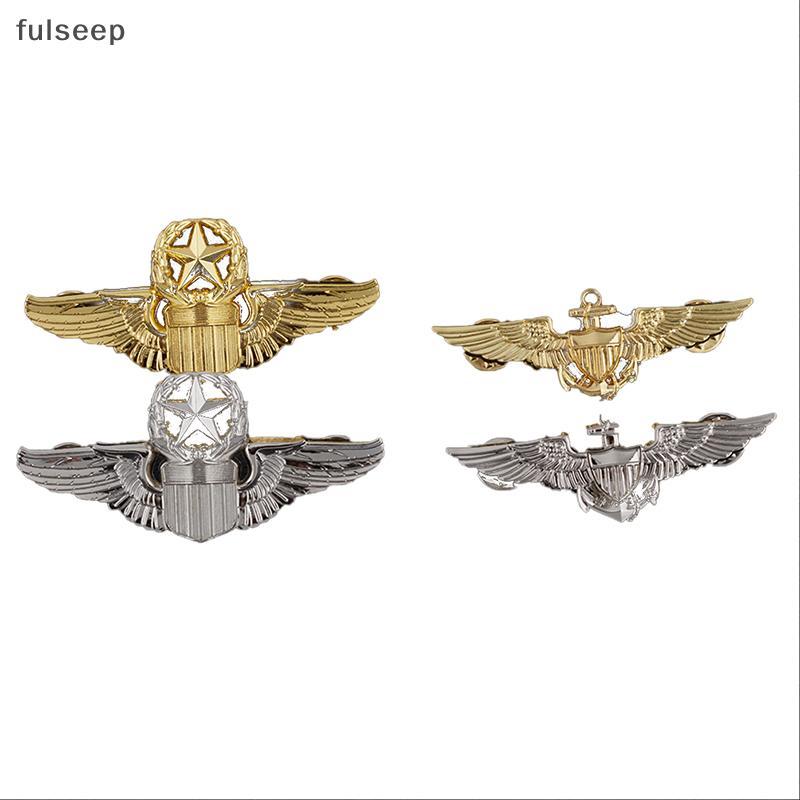 [fulseep] Broche De Distintivo De Asas De Metal Mestre Aviador Com Dos Eua BR