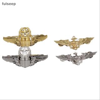 [fulseep] Broche De Distintivo De Asas De Metal Mestre Aviador Com Dos Eua BR