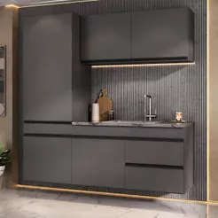 Cozinha Modulada Compacta Suspensa 181,5cm Milano Multimóveis MP2412