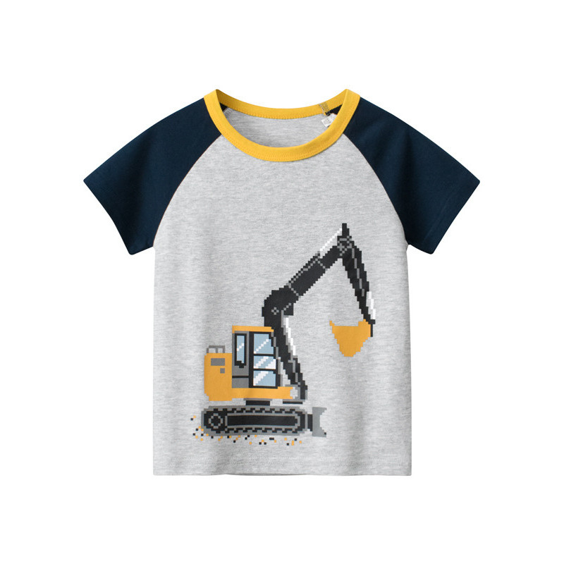 27 crianças roupas infantis de algodão puro 2026 verão novo estilo versão coreana meninos camiseta de manga curta camisa