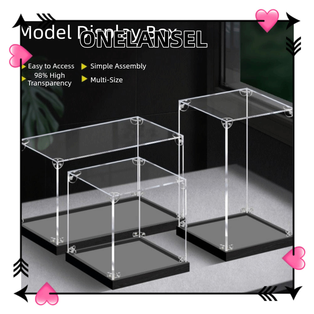 LS Display Acrílico , Capa À Prova De Poeira Acrílica Transparente Com Design Empilhável , Caixa De Exibição De Montagem