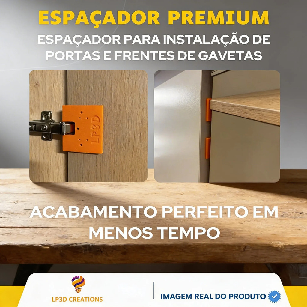 Kit - 4 Gabaritos P/ Instalação De Frente De Gaveta E Portas