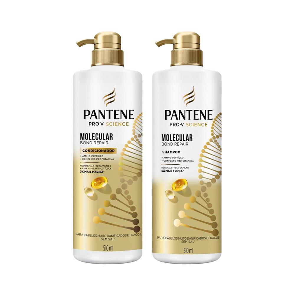 Kit Pantene Bond Repair Shampoo 510ml + Condicionador Selador Molecular 510ml