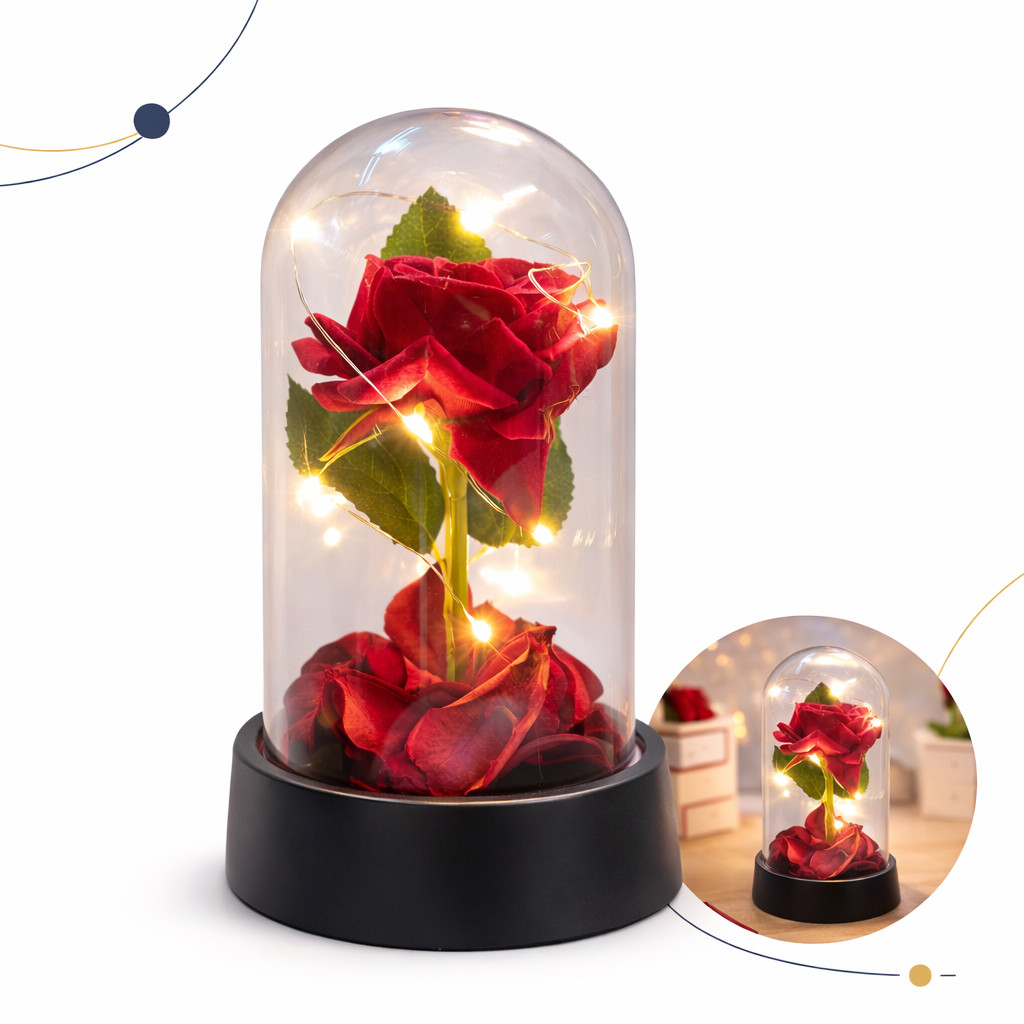 Rosa Encantada Luminária Iluminação Suave Presente Especial