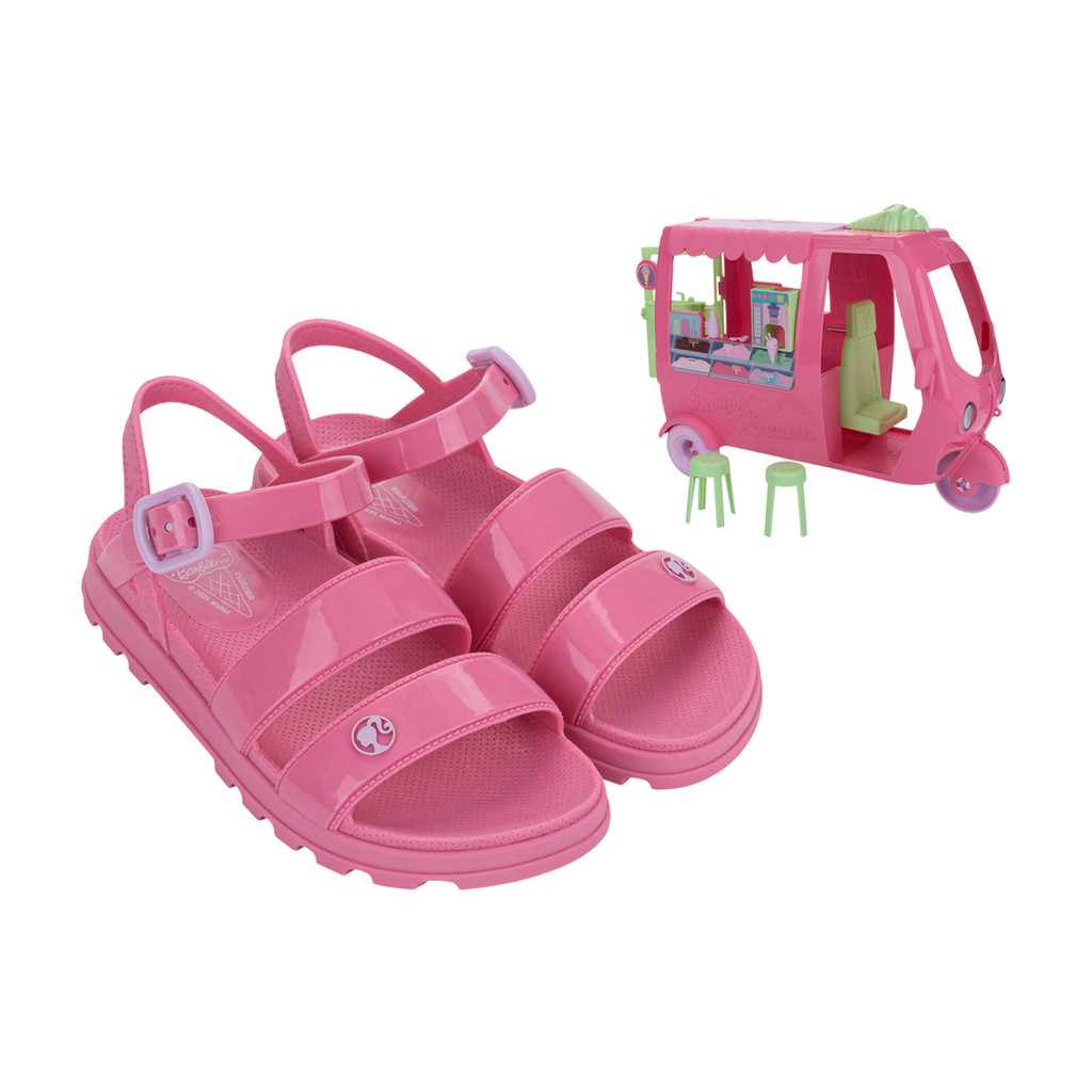 Sandália Papete Ajustável + Brinde Sorveteria da Barbie Menina Grendene Kids