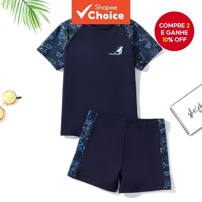Conjunto De Roupa De Banho UPF 50 + Para Meninos | Maiôs De Duas Peças De Secagem Rápida Proteção Solar Piscina E Praia