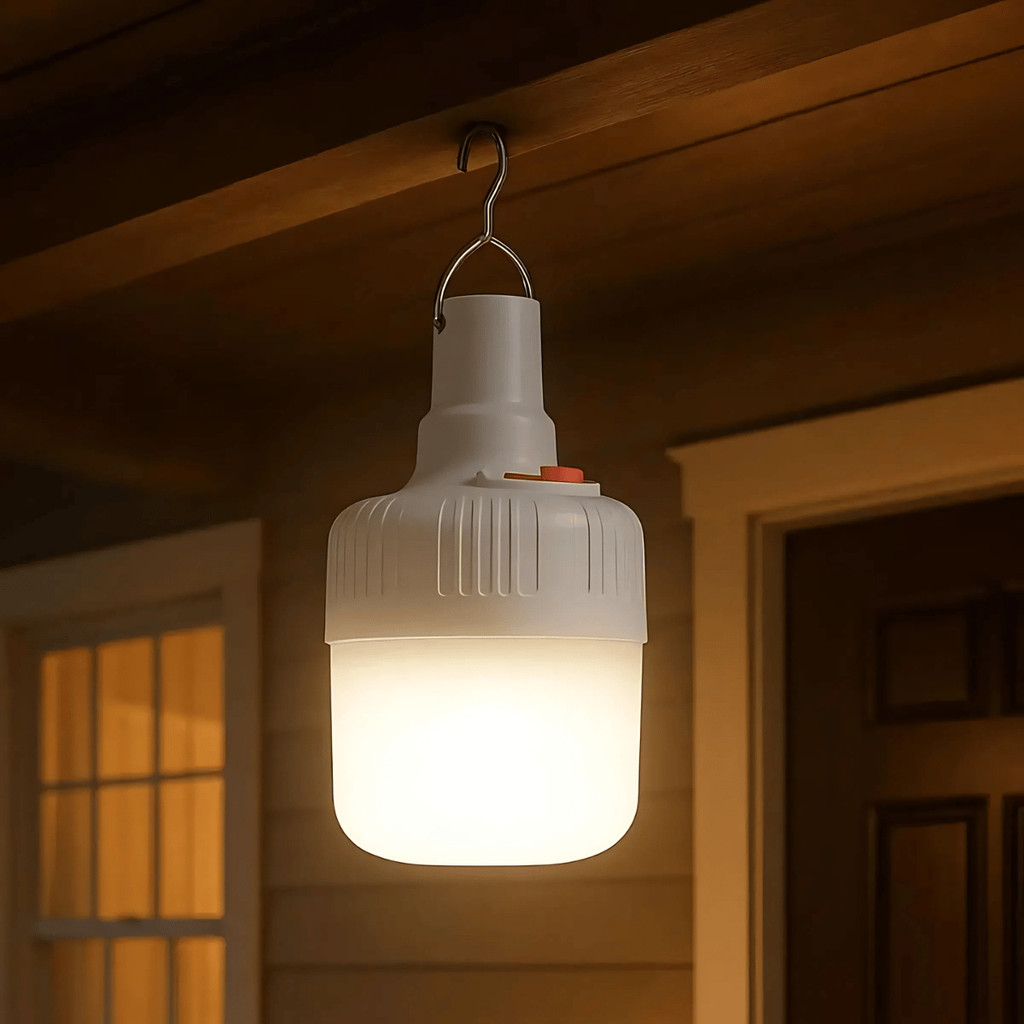 Lâmpada com Gancho 2W Recarregável USB - Alfacell / Lanterna 10 LED / Camping Emergência / IP13