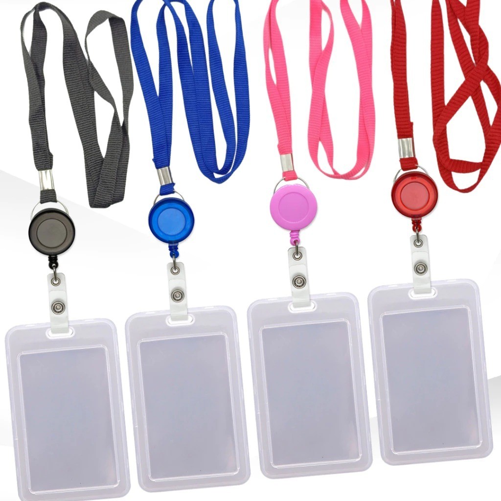 Porta Crachá Retrátil + Capa Plástica Transparente Envio Rápido em Oferta na Shopee