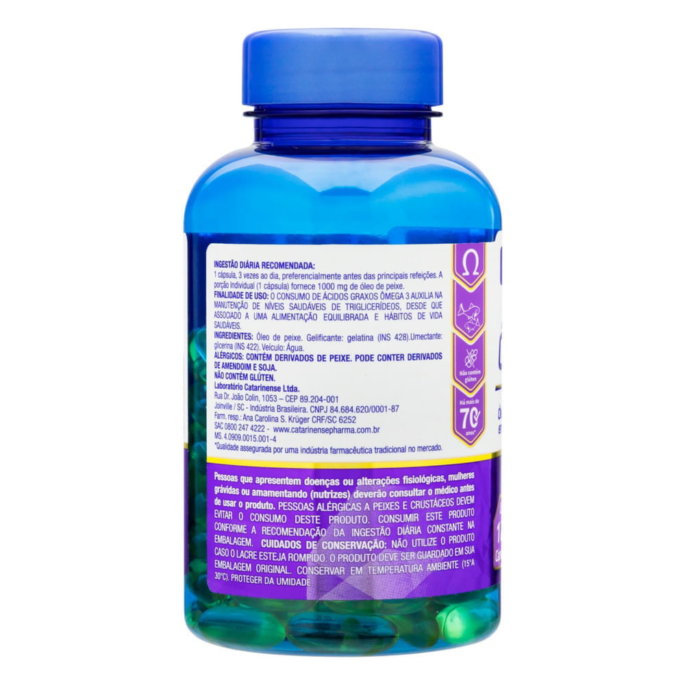 Detalhes do Ômega 3 1000mg Catarinense 120 Cápsulas