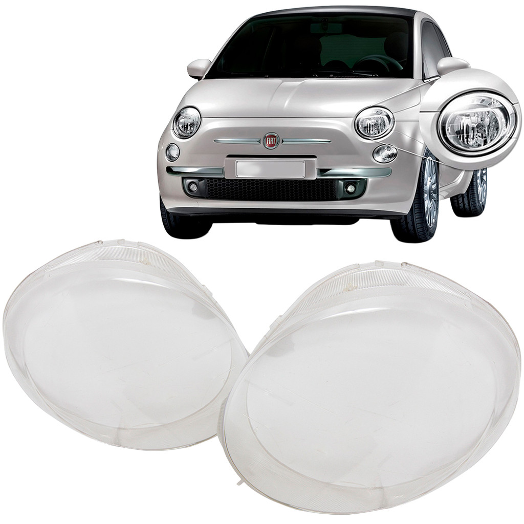 Lente Farol Fiat 500 2008 2009 2010 2011 2012 Superior
