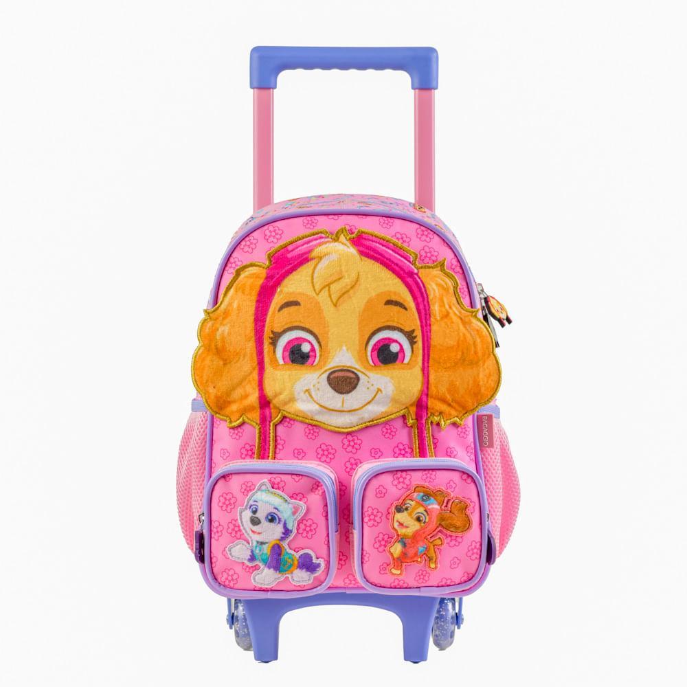 Mochila de Rodinha Feminina Infantil Patrulha Canina Skye Baby Rosa Claro em Oferta na Shopee