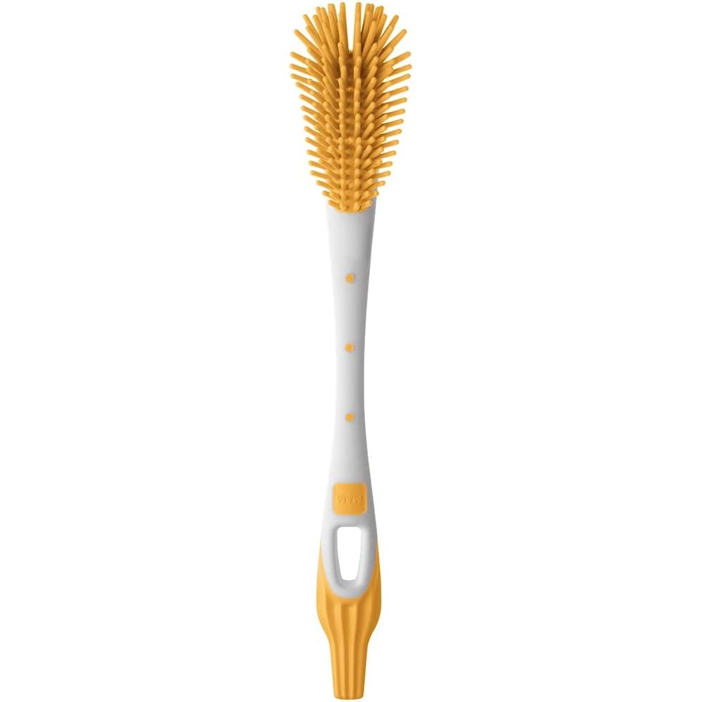 Escova para Limpar Mamadeira e Bicos Soft Brush Amarelo MAM Escova para limpeza de mamadeira mam