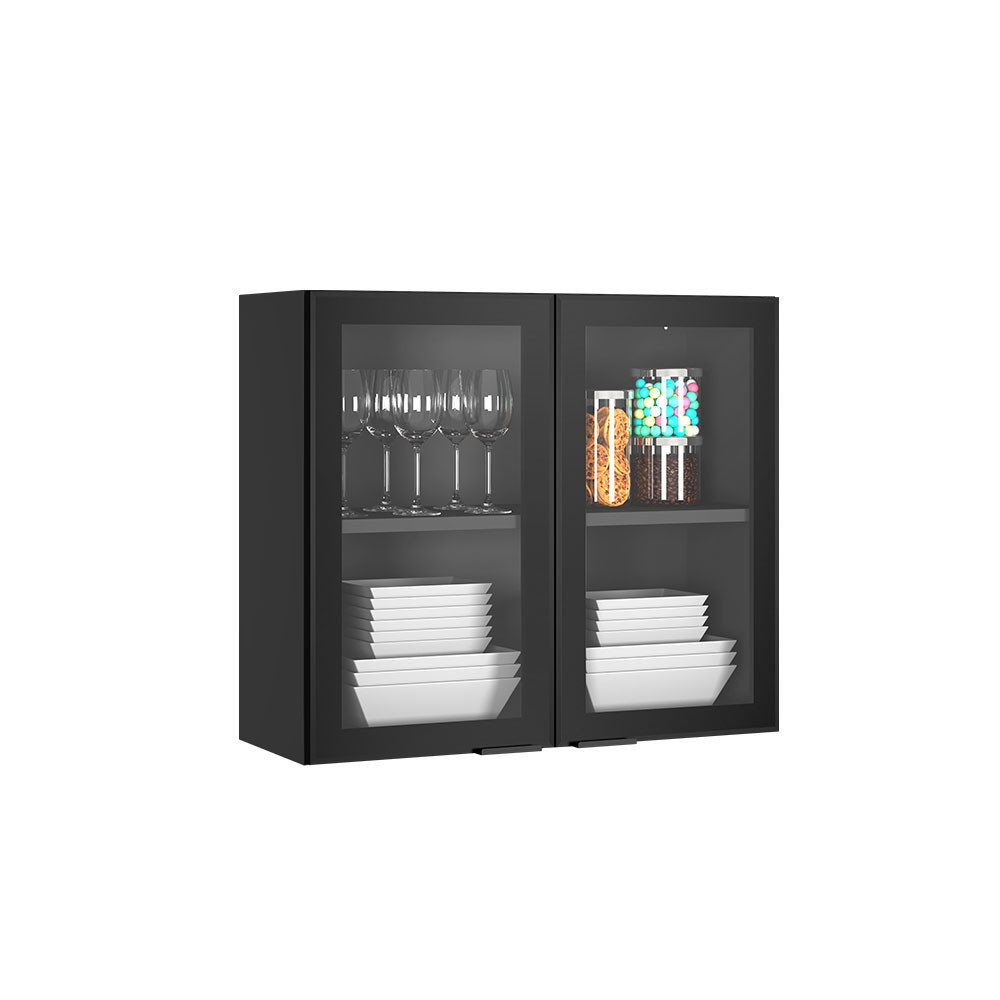 Armário Aéreo de Cozinha Exclusive Itatiaia 2 Portas com Vidro em Oferta na Shopee