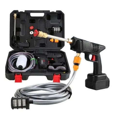 Lavadora de Alta Pressão Portátil Recarregável Para Carros E Jardins Linha Premium Pistola Lava Jato Profissional -Mwei em Oferta na Shopee