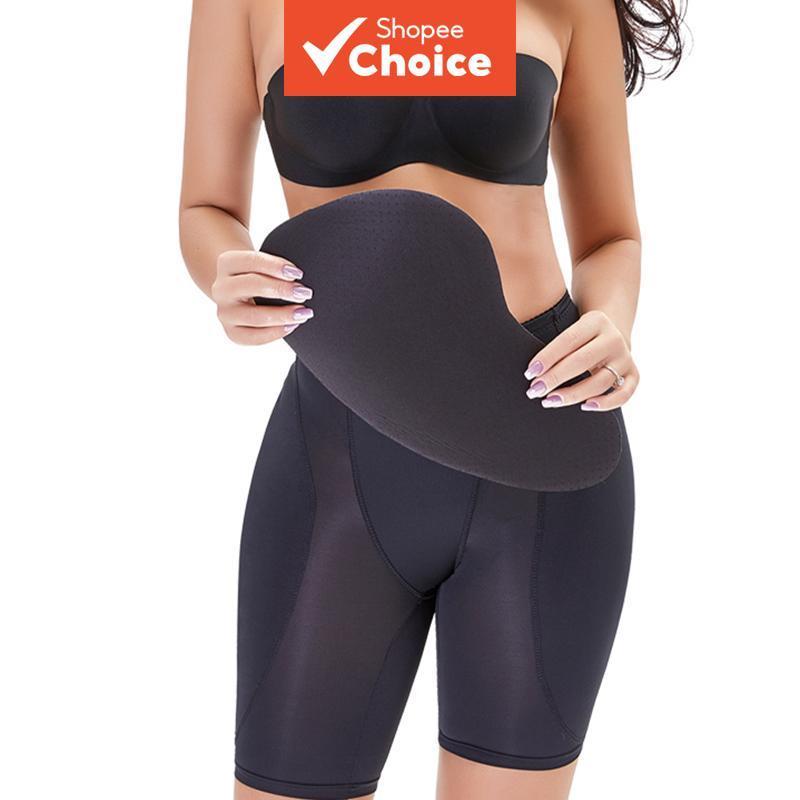 Calcinha Feminina de Cintura Média com Enchimento, Falsa Calcinha com Enchimento para Bumbum, Modeladora de Corpo e