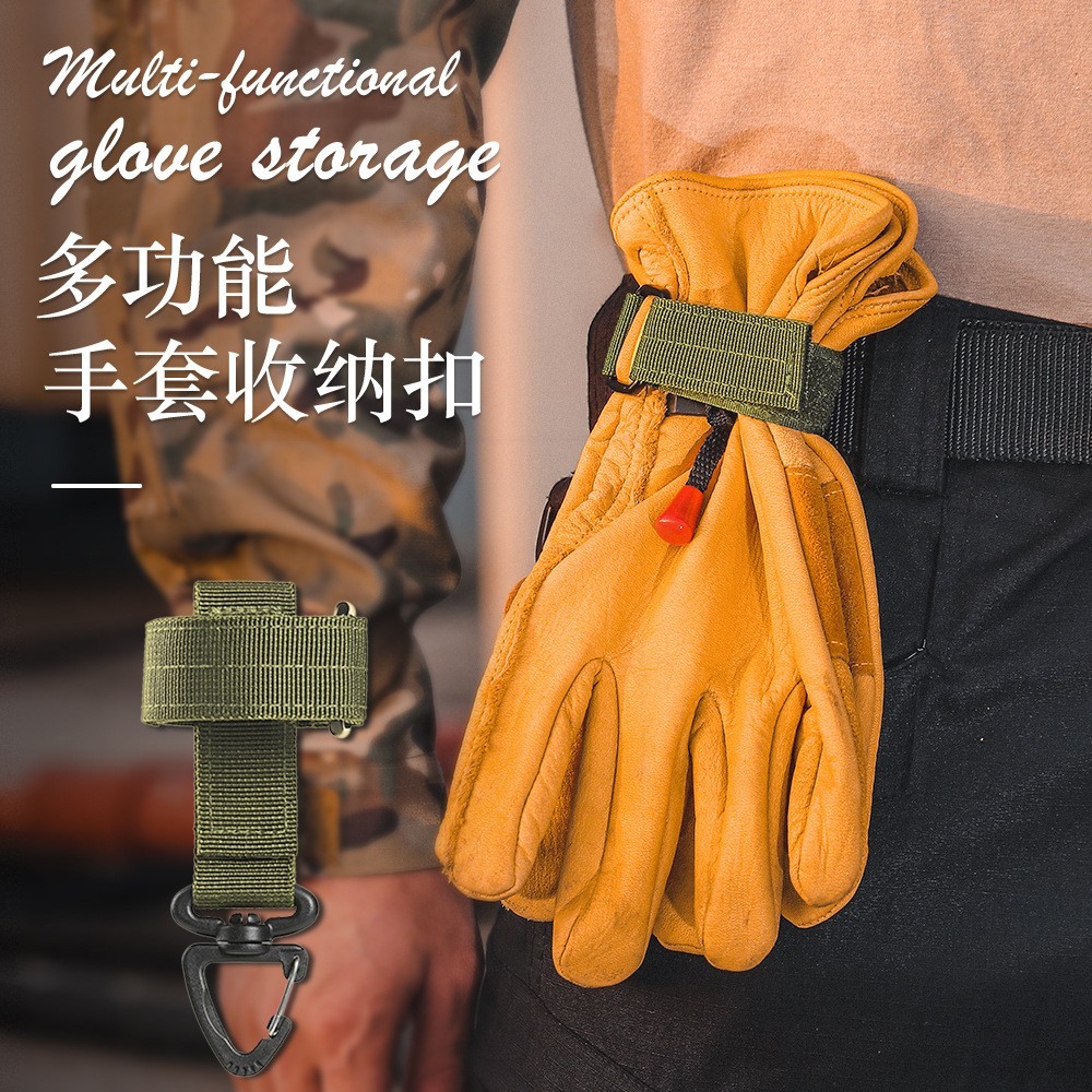 Molle fivela de cinto tático luva fivela clipe ao ar livre escalada corda acessórios armazenamento triângulo pendurado r