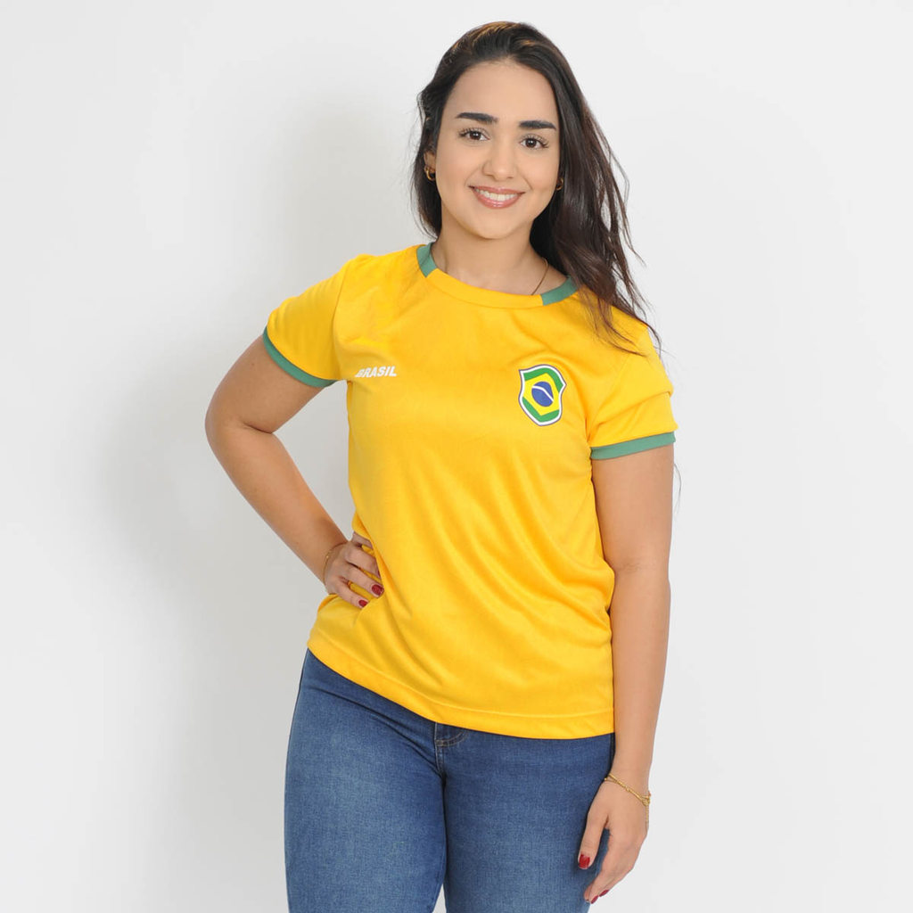 Camisa Braziline Seleção Brasil Ipê Amarelo - Feminino