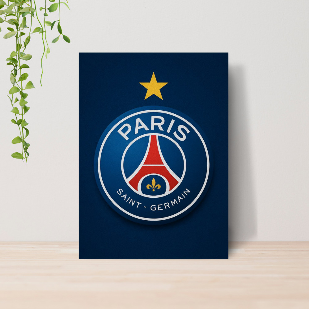 Quadro Decorativo PSG Paris Saint Germain Futebol 01 | Placa 20x28 Poster Decoração Quarto Sala