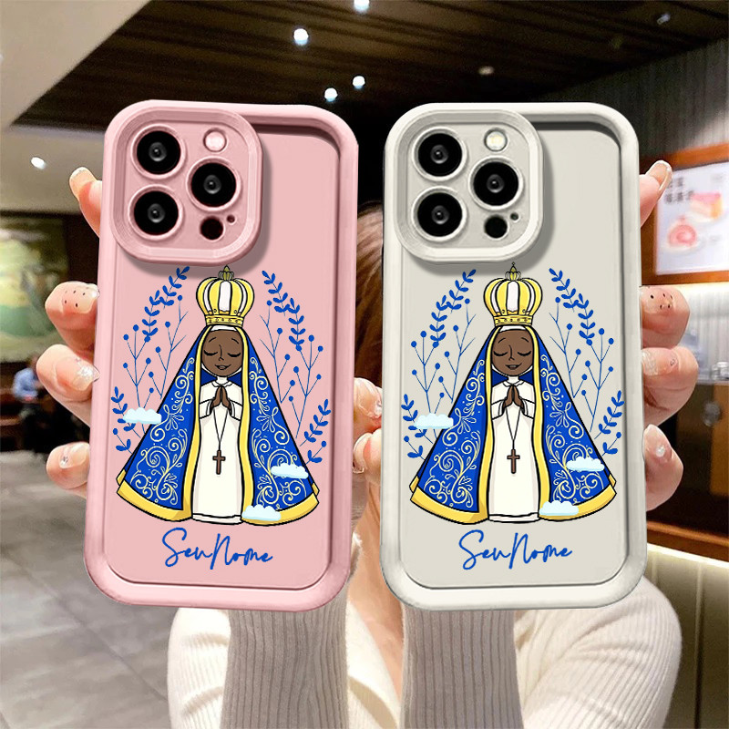 Capinha personalizada Nossa Senhora Aparecida para iPhone 13 norma 12 13 11 16 17 15 14 pro max 15 Plus 16 pro capa