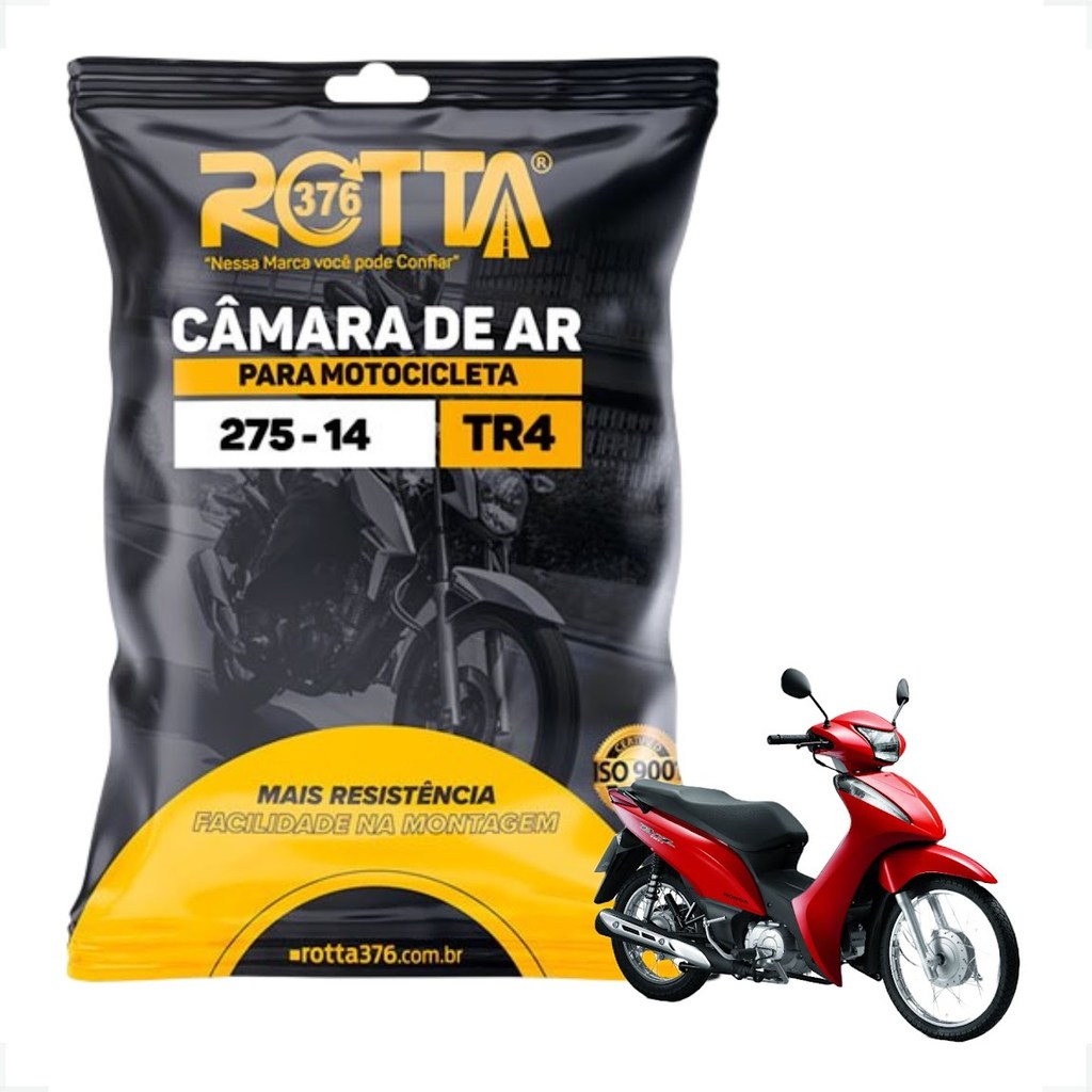 Câmara De Ar 80/100-17 275-14 Traseira Biz 100 Pop 100 Trax