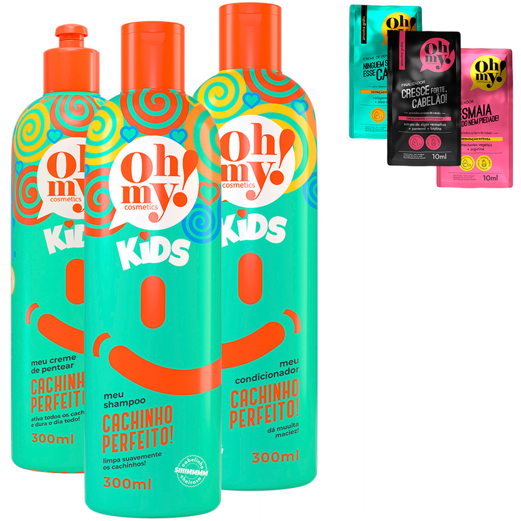 Kit Cachinho Perfeito! Sh Cond e Creme 300gr Oh My! Kids