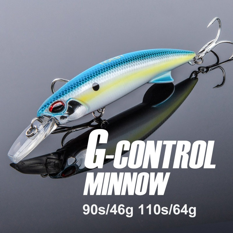 Isca 110mm/64g isca de pesca pesca marítima afundamento lento Minnow mar baixo isca dura isca falsa