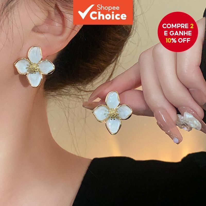 Brincos Argolas com Flores: Onde Comprar | BuscaProdutos