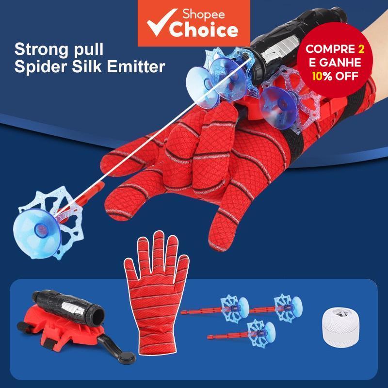 Luva Lançadora De Teia De Aranha , Brinquedo De Pulso Infantil Com Corda , Halloween