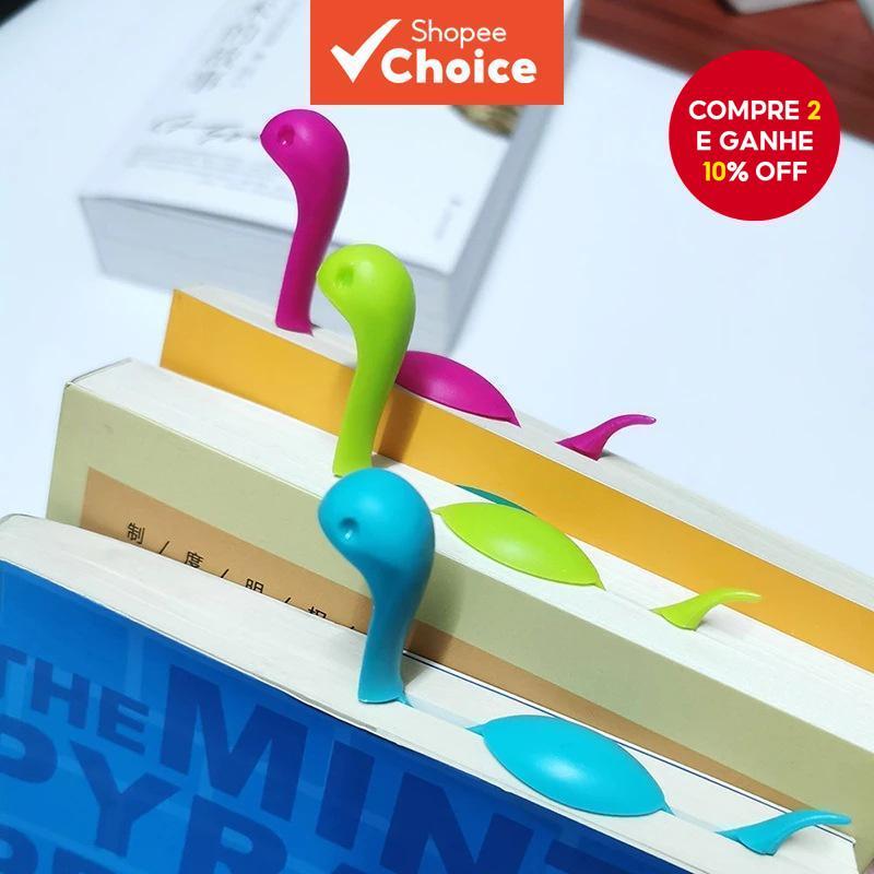 Marca páginas criativo do monstro do Lago Ness em pasta de página colorida para presente e material estudantil em Oferta na Shopee