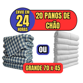 Pano de Chão Grande 70x45cm – Algodão Puro, Alta Absorção e Limpeza Sem Esforço Reforçado/Resistente em Oferta na Shopee