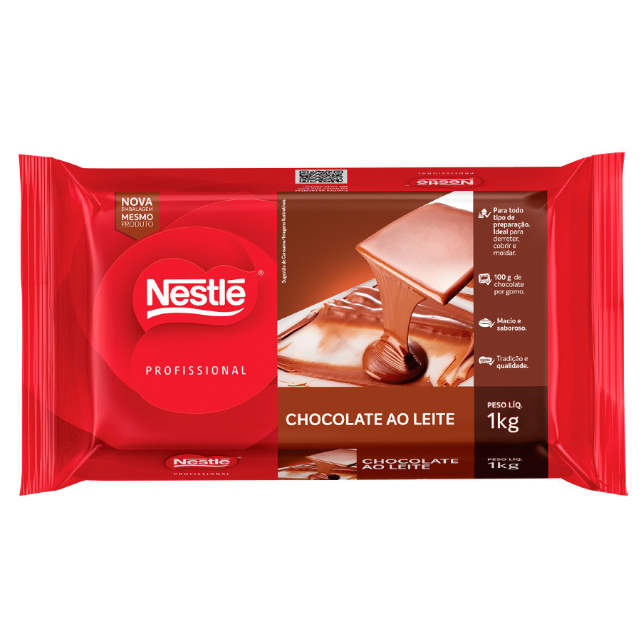 Chocolate Ao Leite Profissional Nobre Barra 1kg Nestlé em Oferta na Shopee