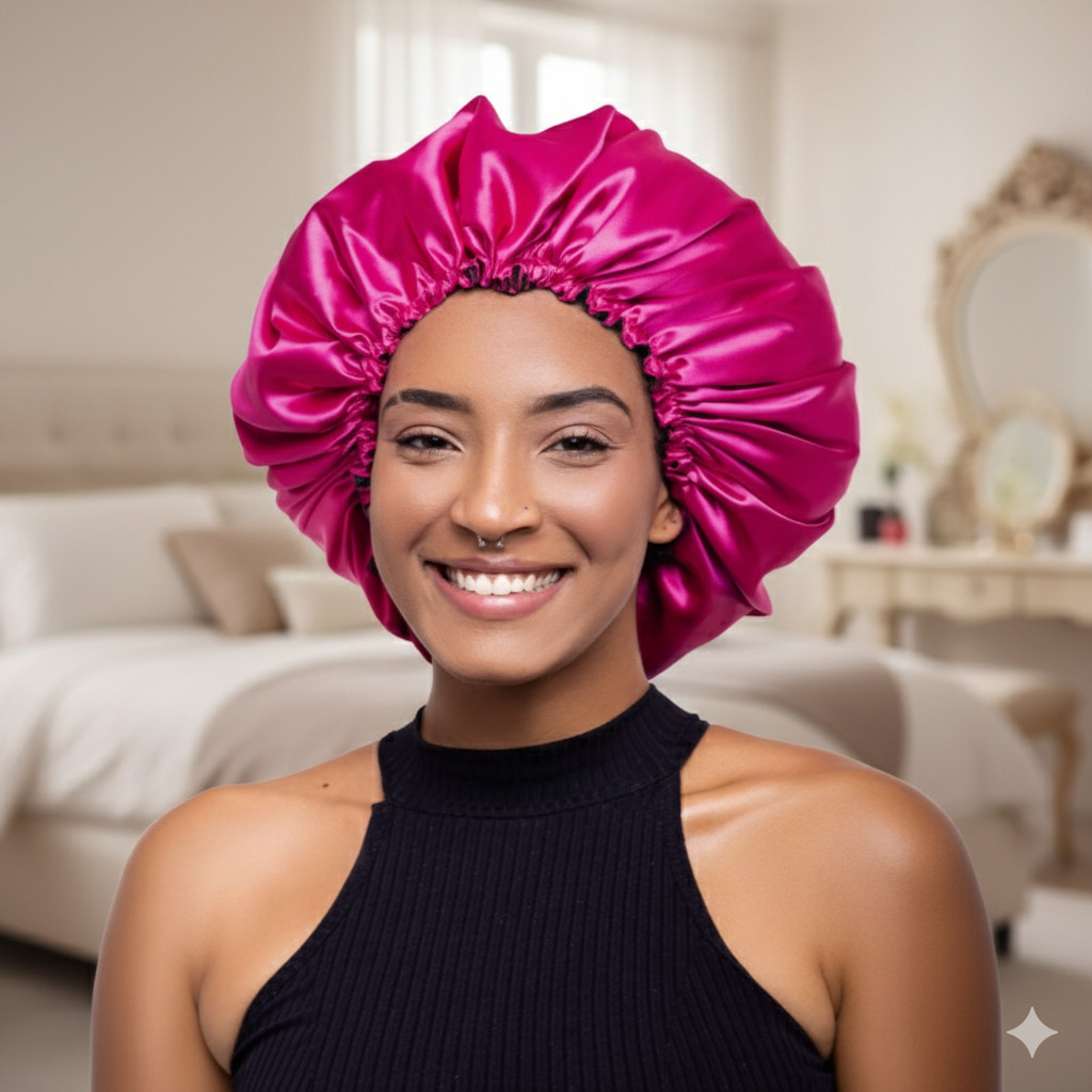 Touca Toca dupla face Cetim Dupla Face Touca para dormir Anti-frizz  acessórios femininos