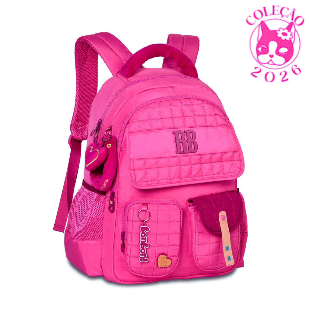Mochila de Costas Rebecca Bonbon Plush Dreams -Clio Style Cor:Rosa em Oferta na Shopee