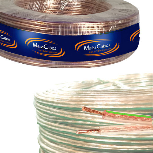 Cabo Para Alto Falante Home Theater 2x1mm Fio Polarizado para Som 100mt