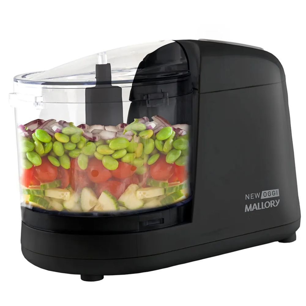 Mini Processador Mallory New Oggi: Praticidade e Precisão para sua Cozinha! 150W, 350ml e Total Segurança.