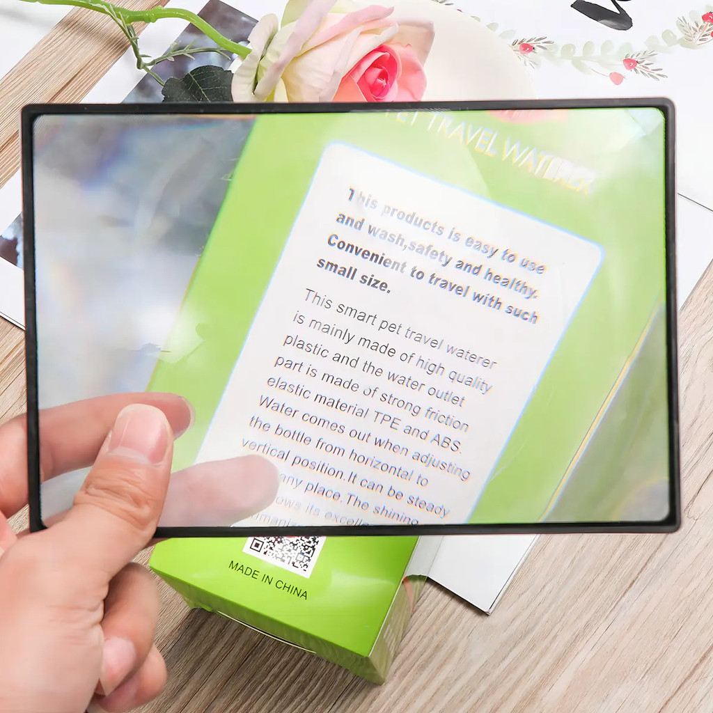Lupa Folha Flexível 3x para Leitura Amplificada 18x12cm Ultra Fina