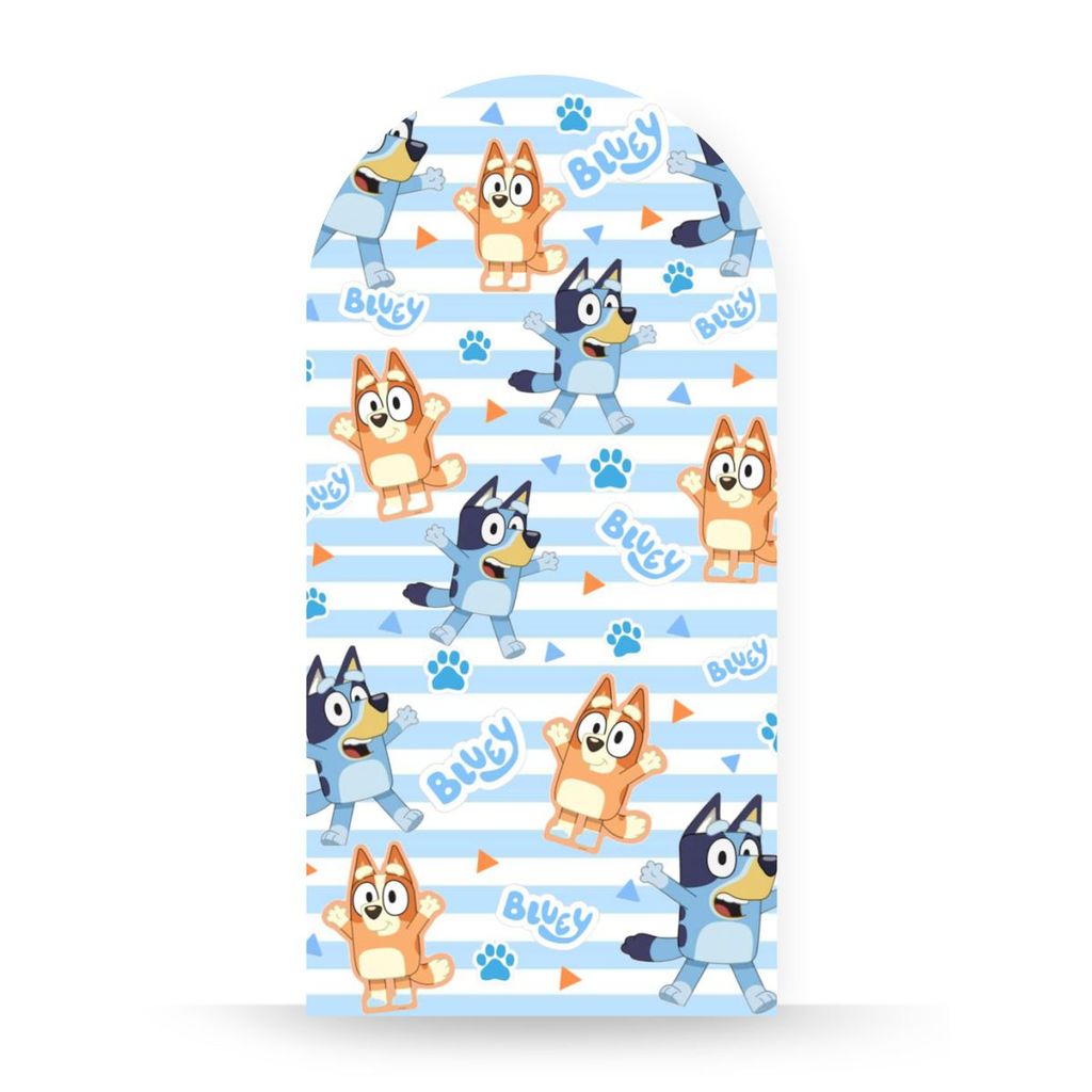 Painel Romano Bluey Festa Infantil Completa Decoração Colorida Premium Luxo